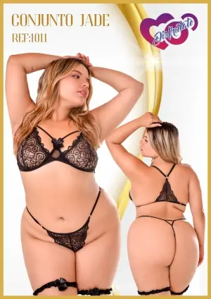 Lenceria Femenina Curvy Conjunto Jade